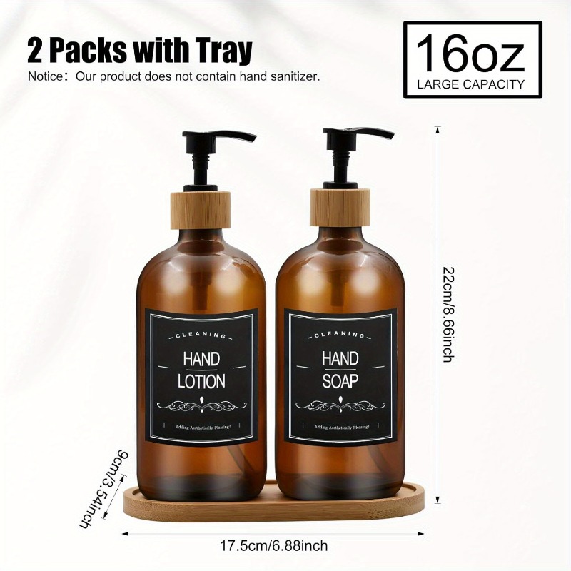 Zara Home Bathroom Accessories - 1 Set 16oz Amber Cam Sabunluk,