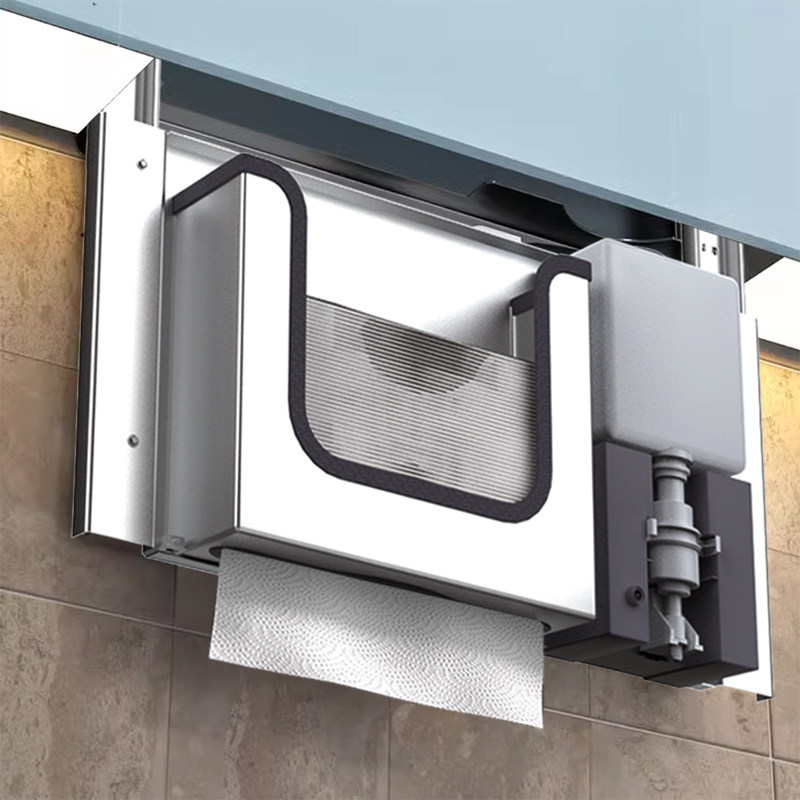Home Bathroom Wall Soap Dispenser - Paslanmaz Çelik Gizli Kağıt Havlu Dispenseri,