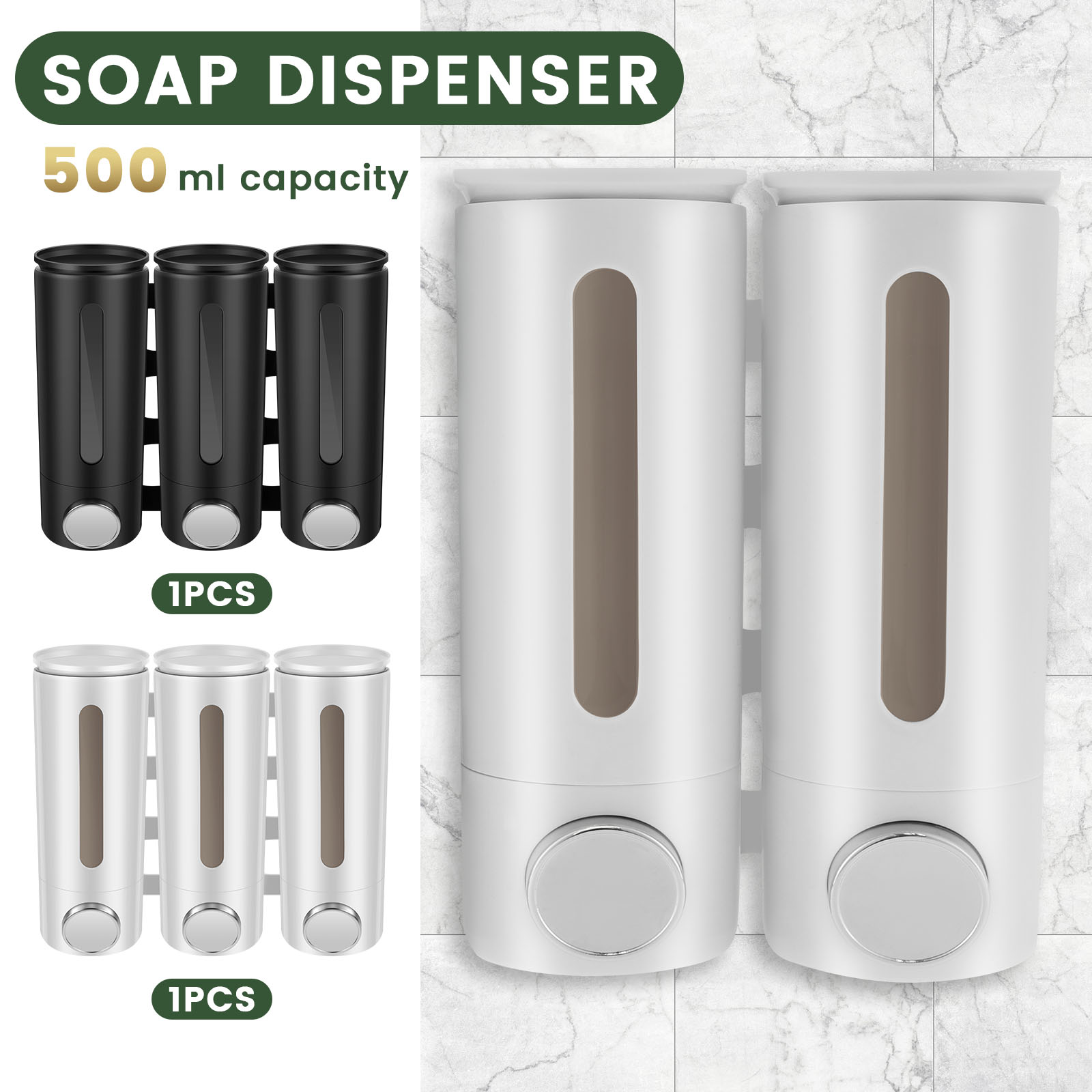 1.5L 3 Kafa Manuel Sabunluk Du - Home Bathroom Wall Soap Dispenser incelemesi ve fiyatı