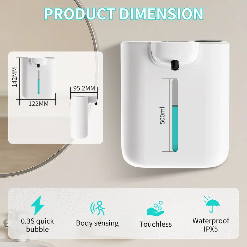 500ML Büyük Kapasiteli 9 Seviy - Soap Dispenser Pump incelemesi ve fiyatı