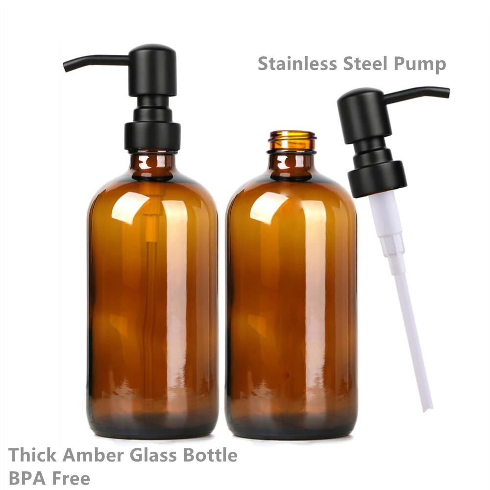 Siyah Pompalı Amber Cam Sabunl - Soap Dispenser Pump incelemesi ve fiyatı